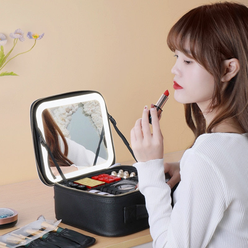 Portable Makeup LED Case